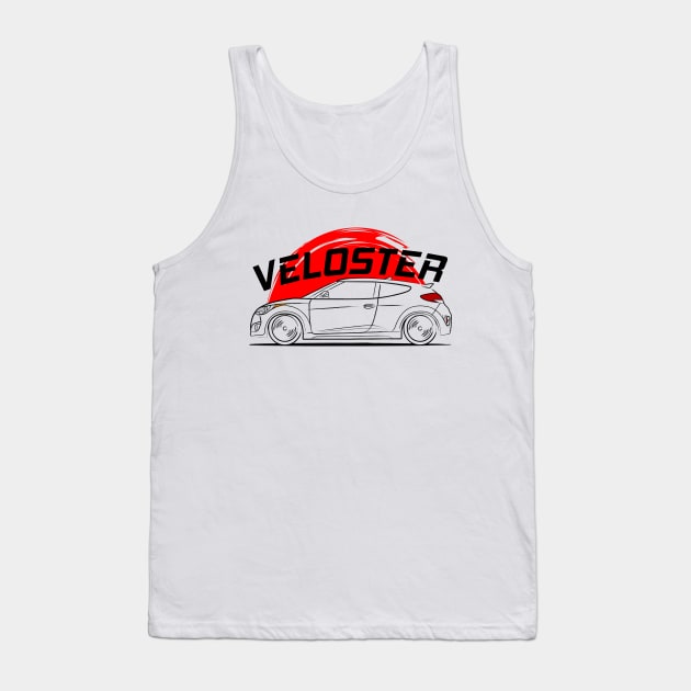 Turbo Veloster KDM Art Tank Top by GoldenTuners